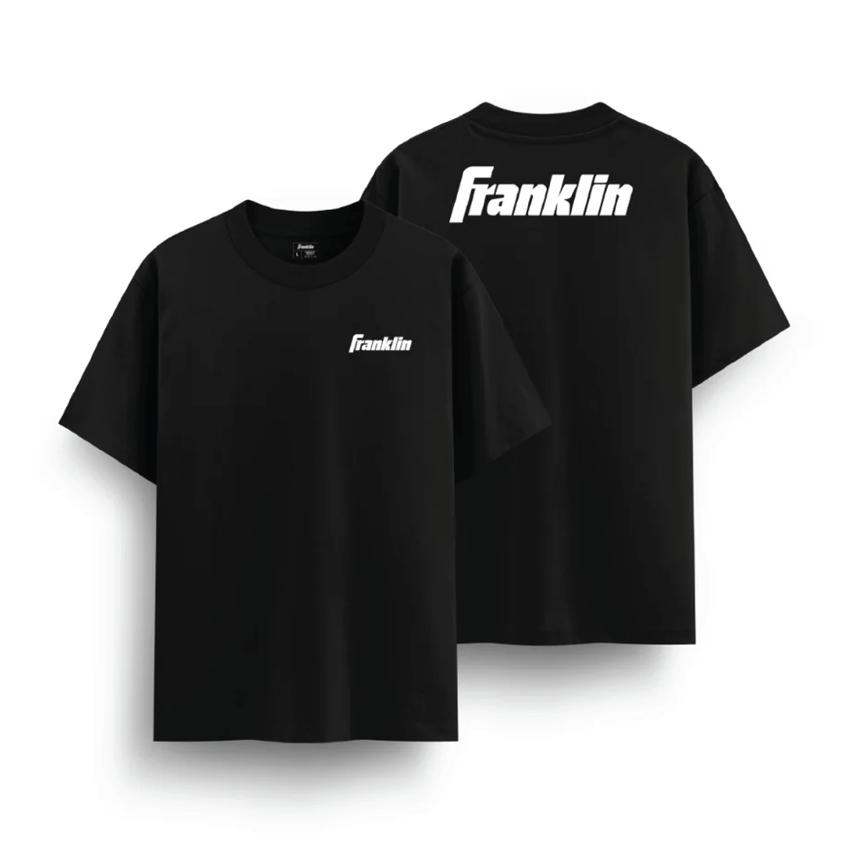 Franklin Shirt 100% Cotton Unisex Lifestyle Oversized Tee - White/Black